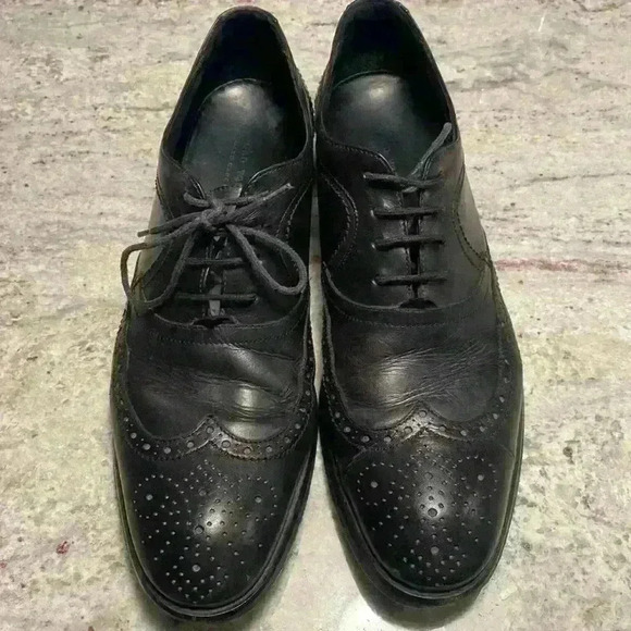 John Varvatos Wingtips 9 Black - Picture 2 of 6